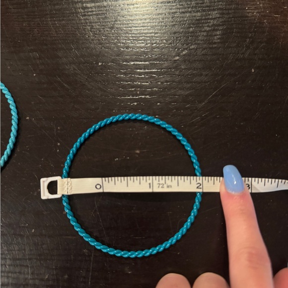 Teal and Turquoise Rope Bangle - Picture 6 of 6